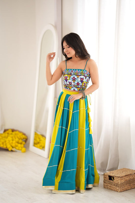 Royal Wedding Lehenga Gota Patti Mirror Work Set