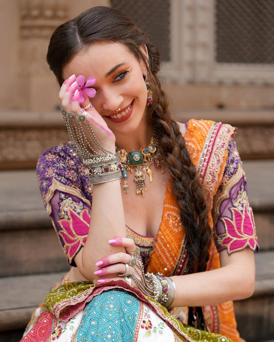 Navratri Mirrorwork Designer Lehenga