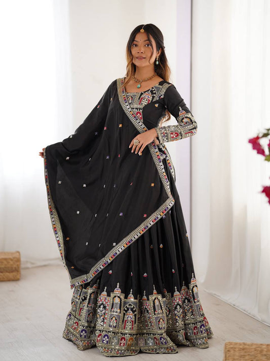 Elegant French Crepe Lehenga Choli