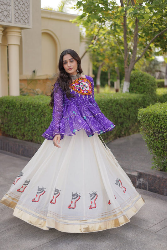 Kora Cotton Kutchi Patchwork Lehenga For Gen Z Girls