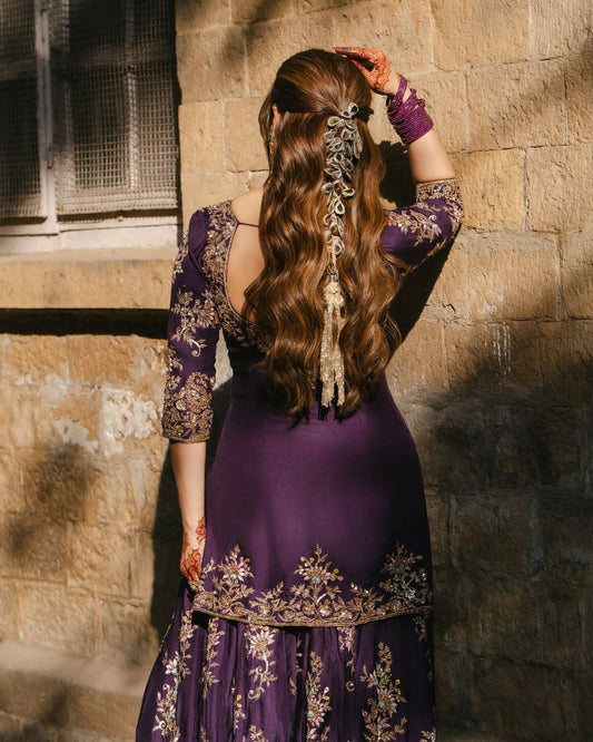 Premium Chinon Sequins Embroidered Plazzo Set for Women