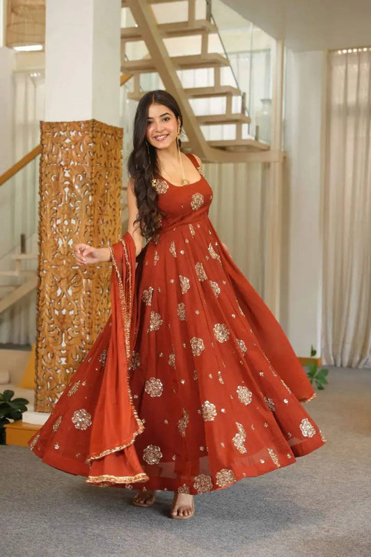 Premium Karishma Silk Ethnic Anarkali Suit Set