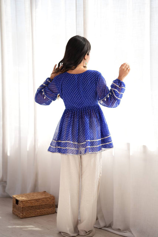 Navratri Designer Mirror Work Kediya Top Festive Wear