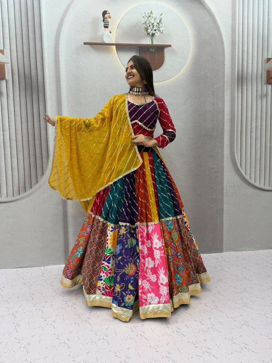 Traditional Vintage Embroidery Navratri Chaniya Choli