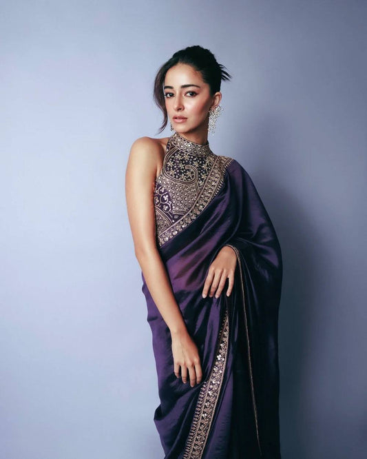 Bollywood Style Kasturi Silk Dori & Sequence Embroidered Saree Set