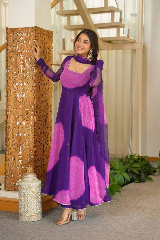 Festive Noor – Designer Digital Print Anarkali Set