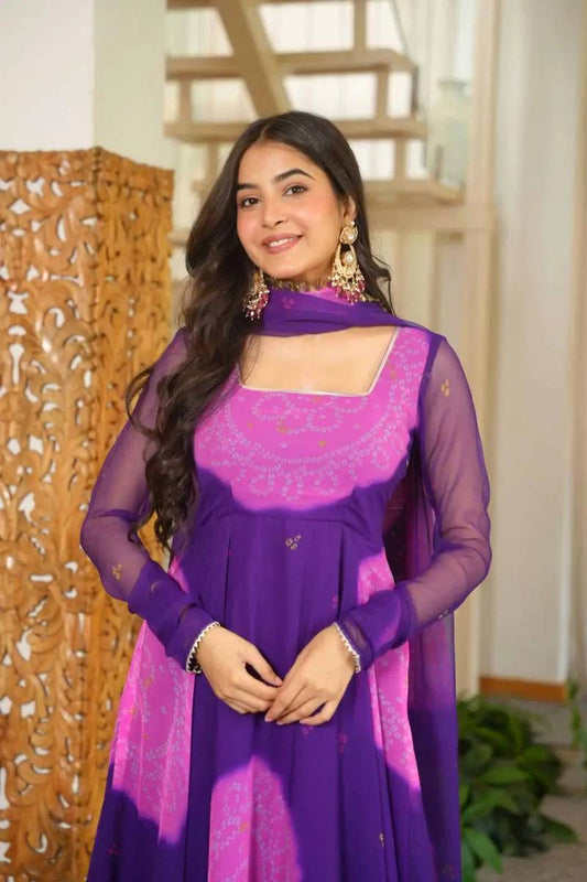 Festive Noor – Designer Digital Print Anarkali Set