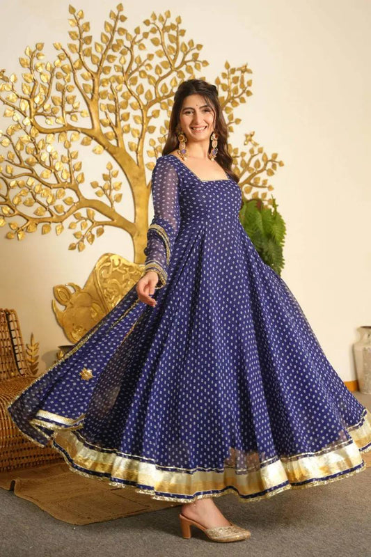 Digital Print Anarkali Suit for Festive Wedding Celebrations