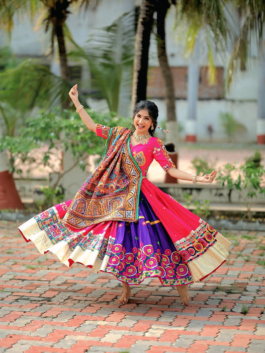 Heavy Printed Lehenga Choli with Mirror Work