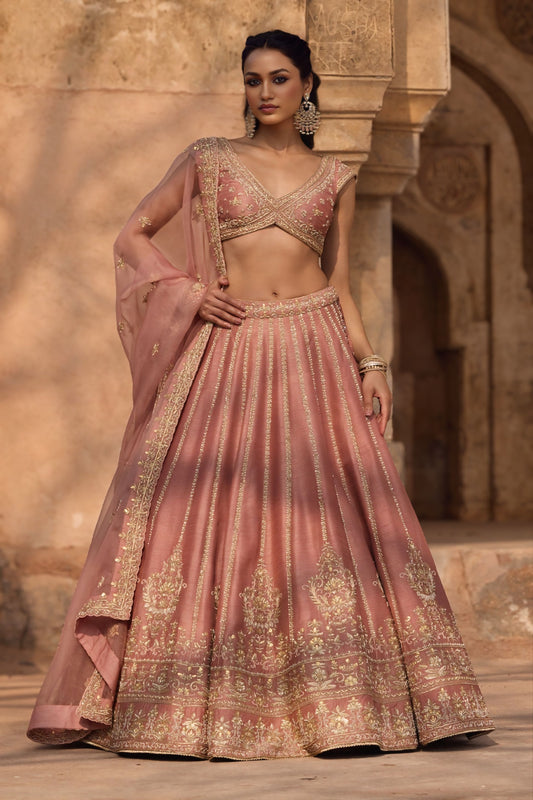Designer Heavy Zari Sequin Embroidered Lehenga Choli
