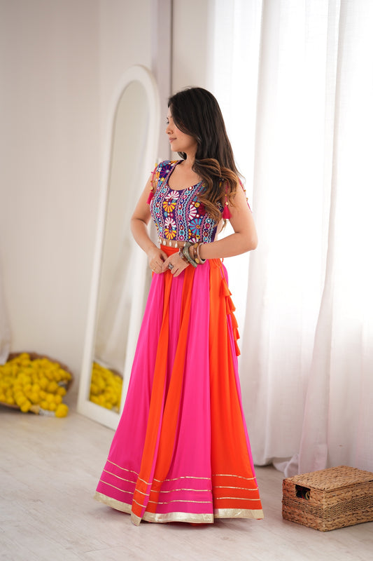 Rajwadi Raas Designer Rayon Lehenga Choli Set