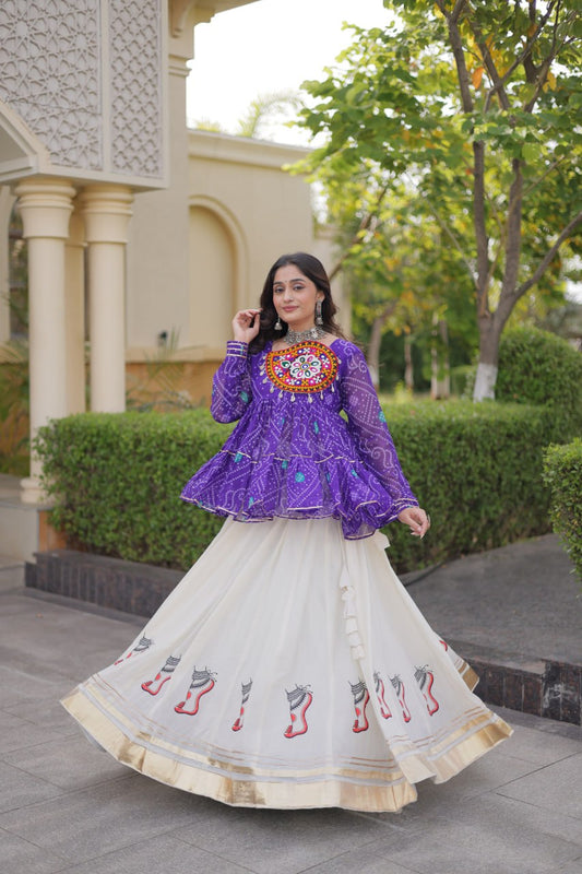 Kora Cotton Kutchi Patchwork Lehenga For Gen Z Girls