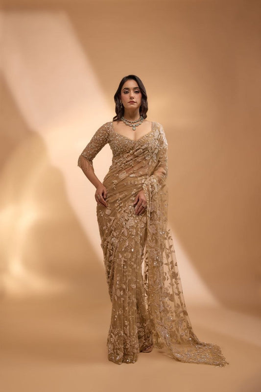 Butterfly Net Multi Sequins Saree