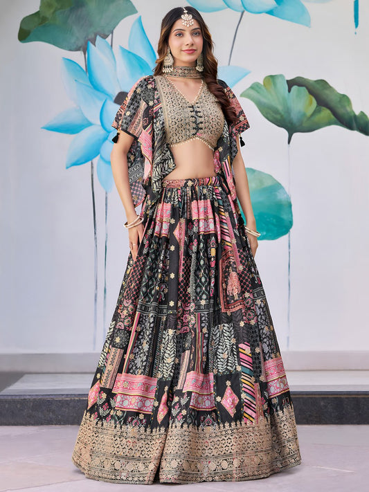 Black Royal Heritage Festive Lehenga Choli