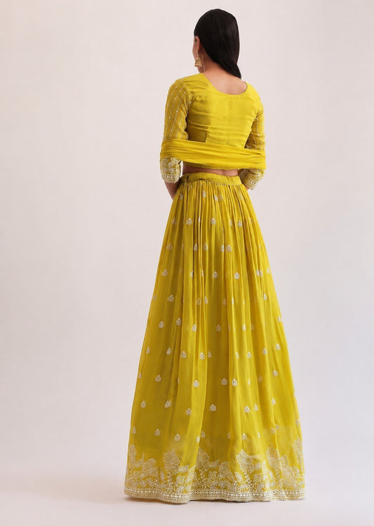 Festive Wear Sequin Embroidered Lehenga Set
