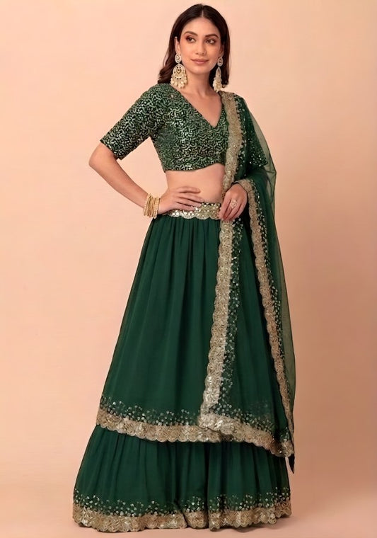 Royal Georgette Sequence Work Lehenga Collection