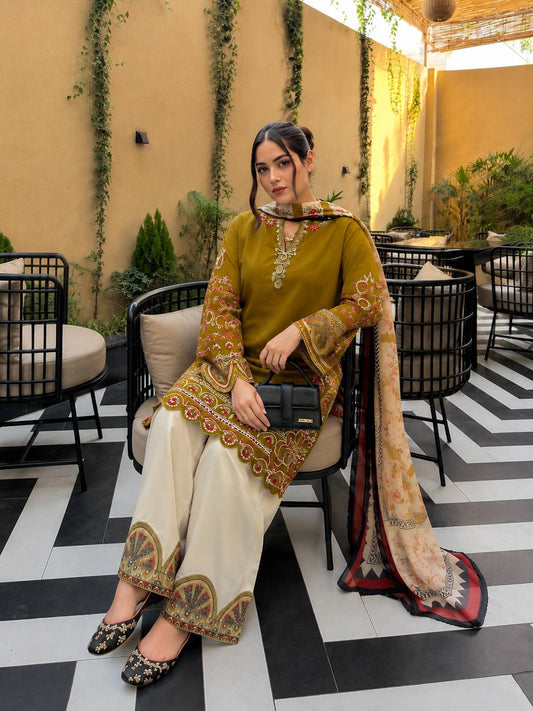 Roman Silk Thread Work Kurti Plazzo Set for Gen Z Girls