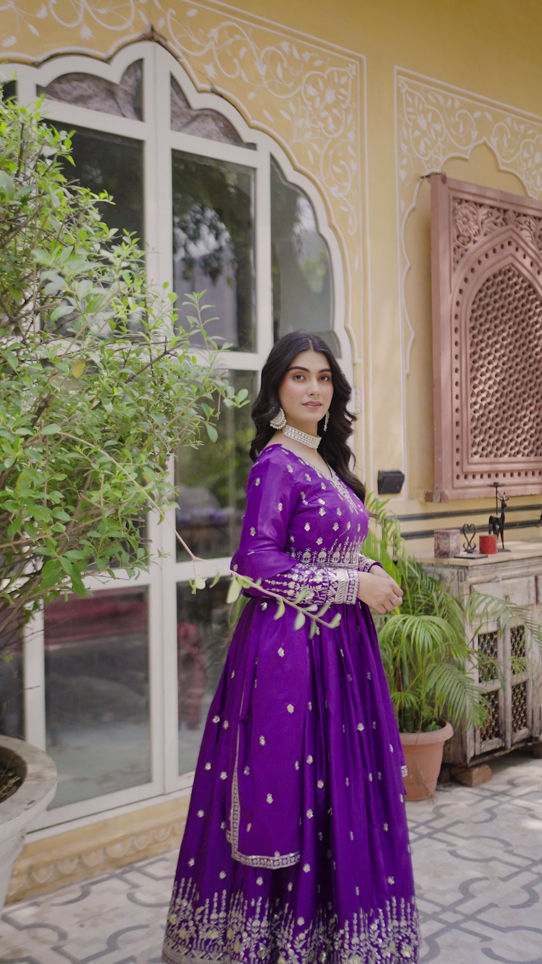 Premium Silk Gown with Dupatta
