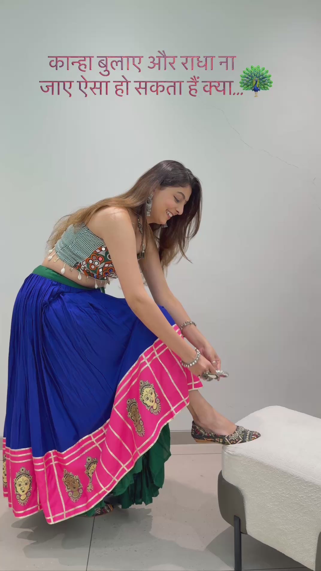 Rayon Real Mirror and Gotta Patti Navratri Lehenga Set