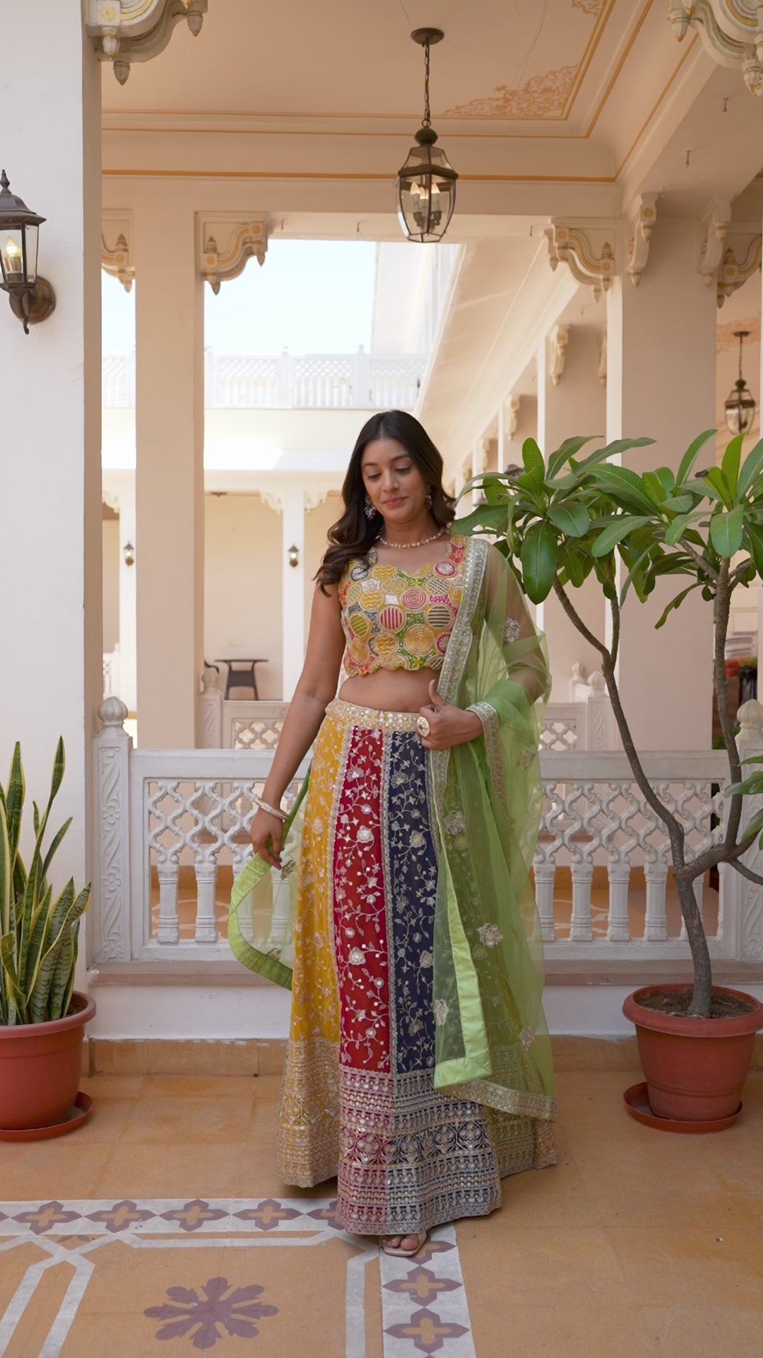 Royal Celebration Georgette 3M Flair Lehenga Choli Set