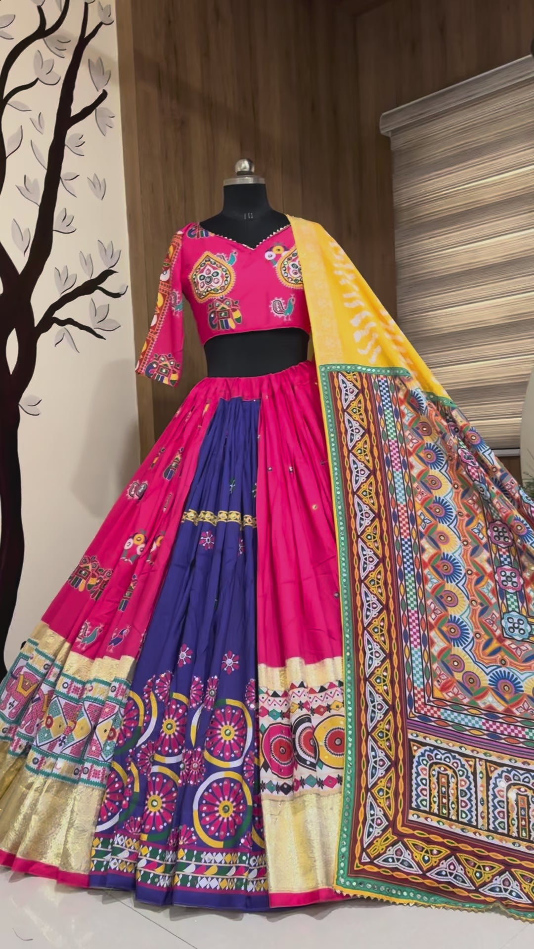 Heavy Printed Lehenga Choli with Mirror Work