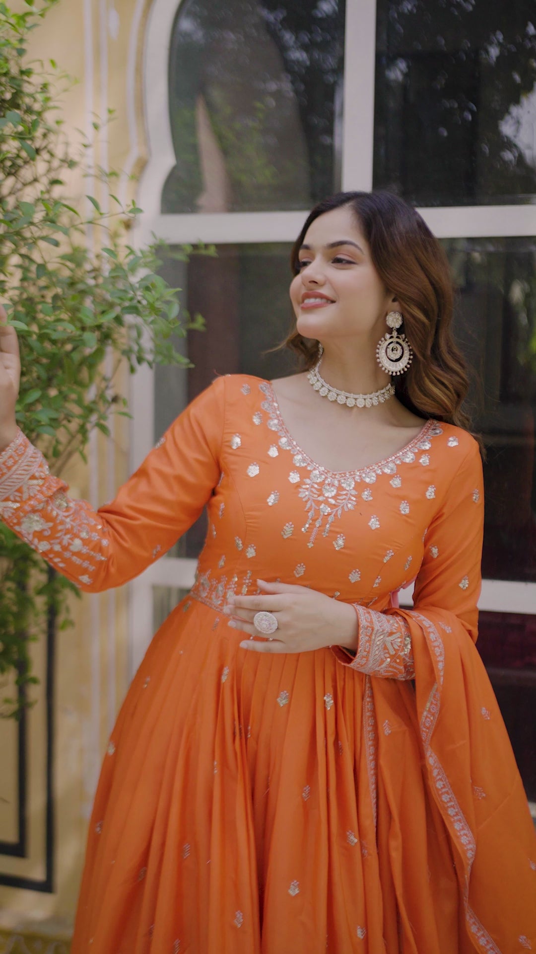 Premium Silk Gown with Dupatta