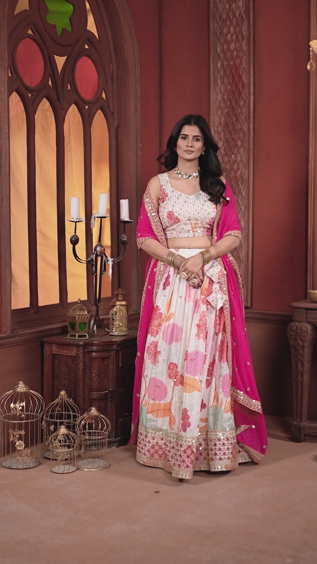 Gorgeous Chinon Silk Embroidered Party Wear Lehenga