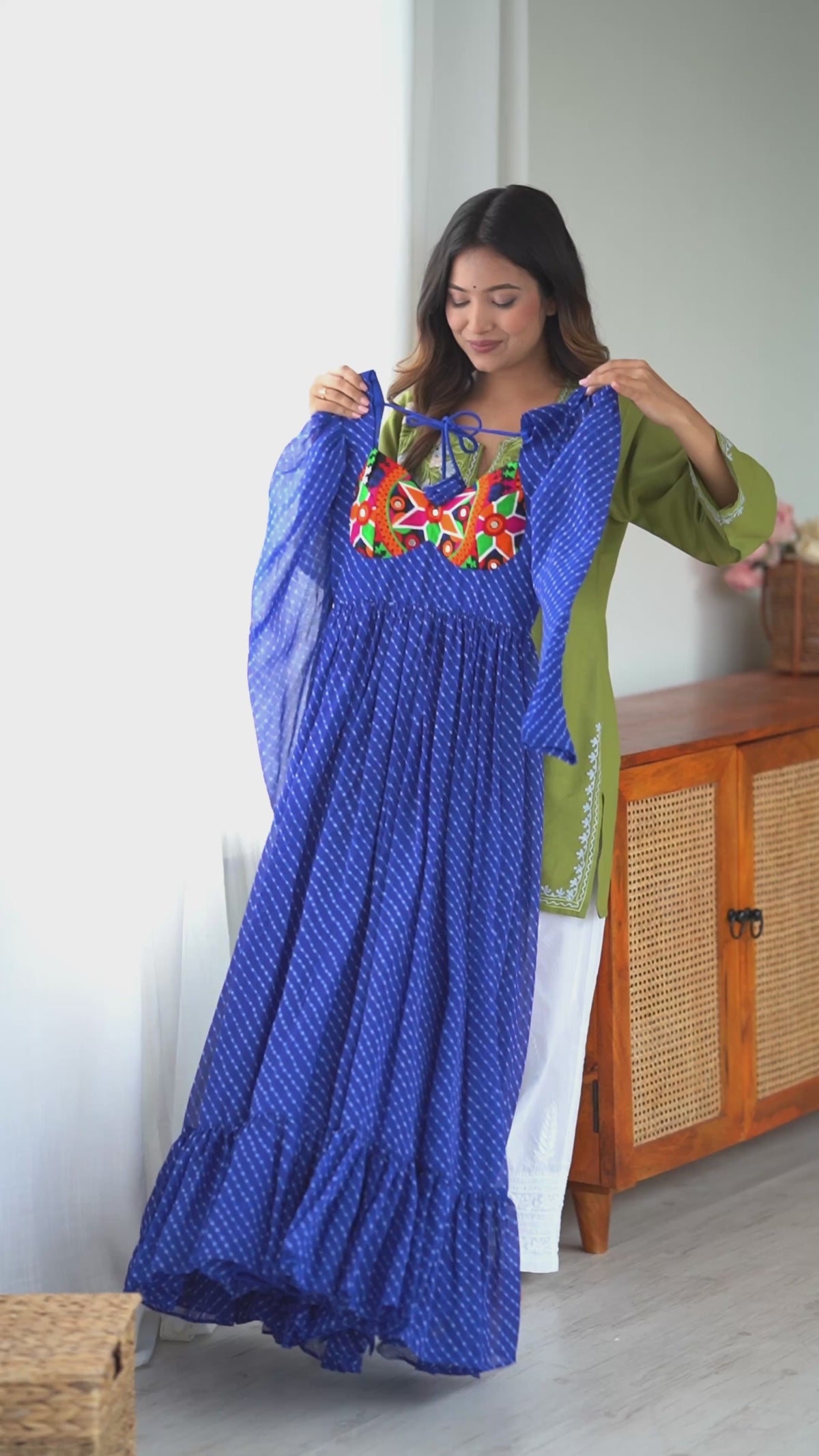 Digital Print Georgette Navratri Festive Gown