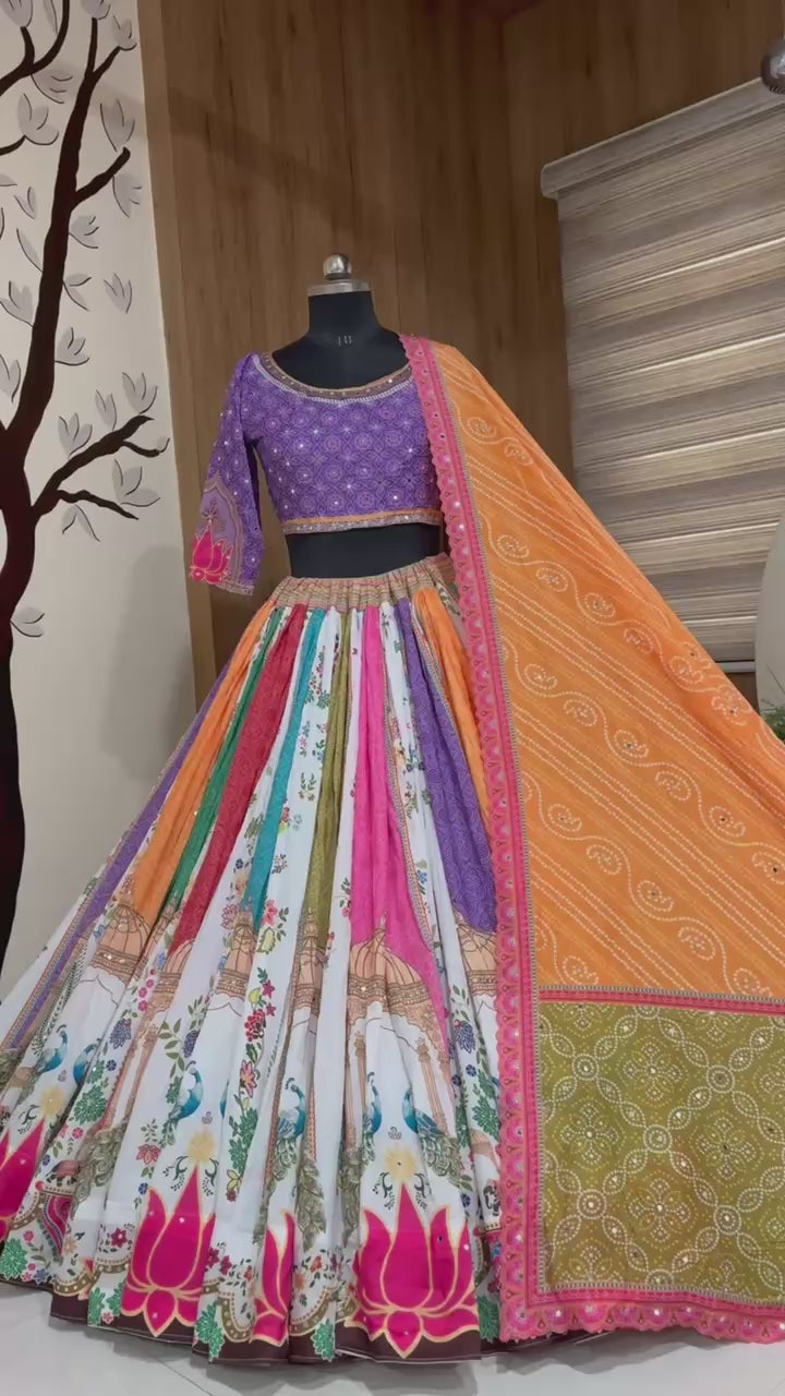 Navratri Mirrorwork Designer Lehenga