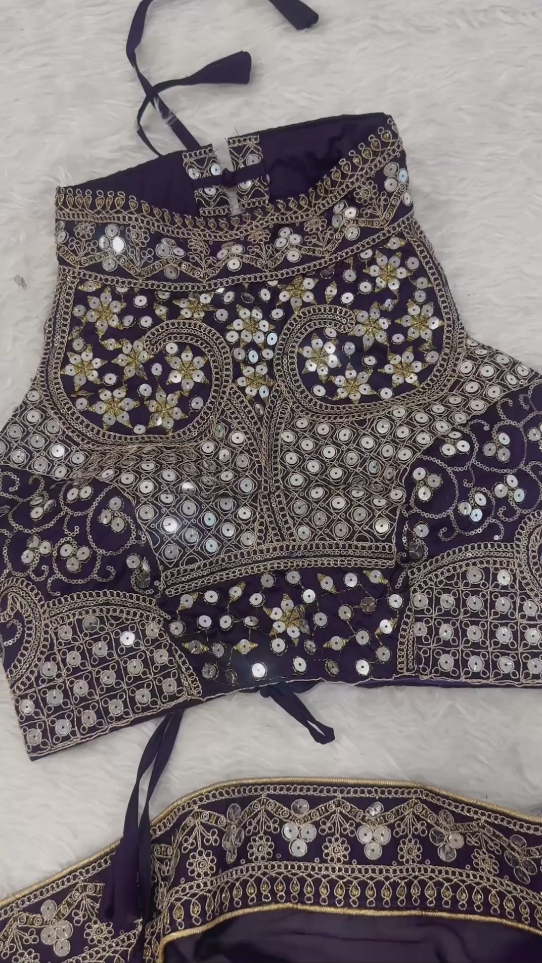 Bollywood Style Kasturi Silk Dori & Sequence Embroidered Saree Set