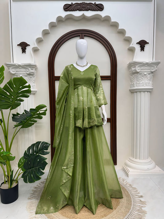 Salsa Silk Peplum & Palazzo Set