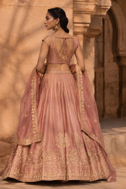 Designer Heavy Zari Sequin Embroidered Lehenga Choli