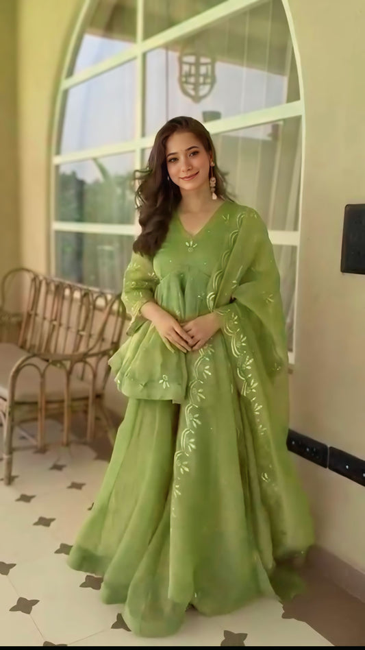 Salsa Silk Peplum & Palazzo Set